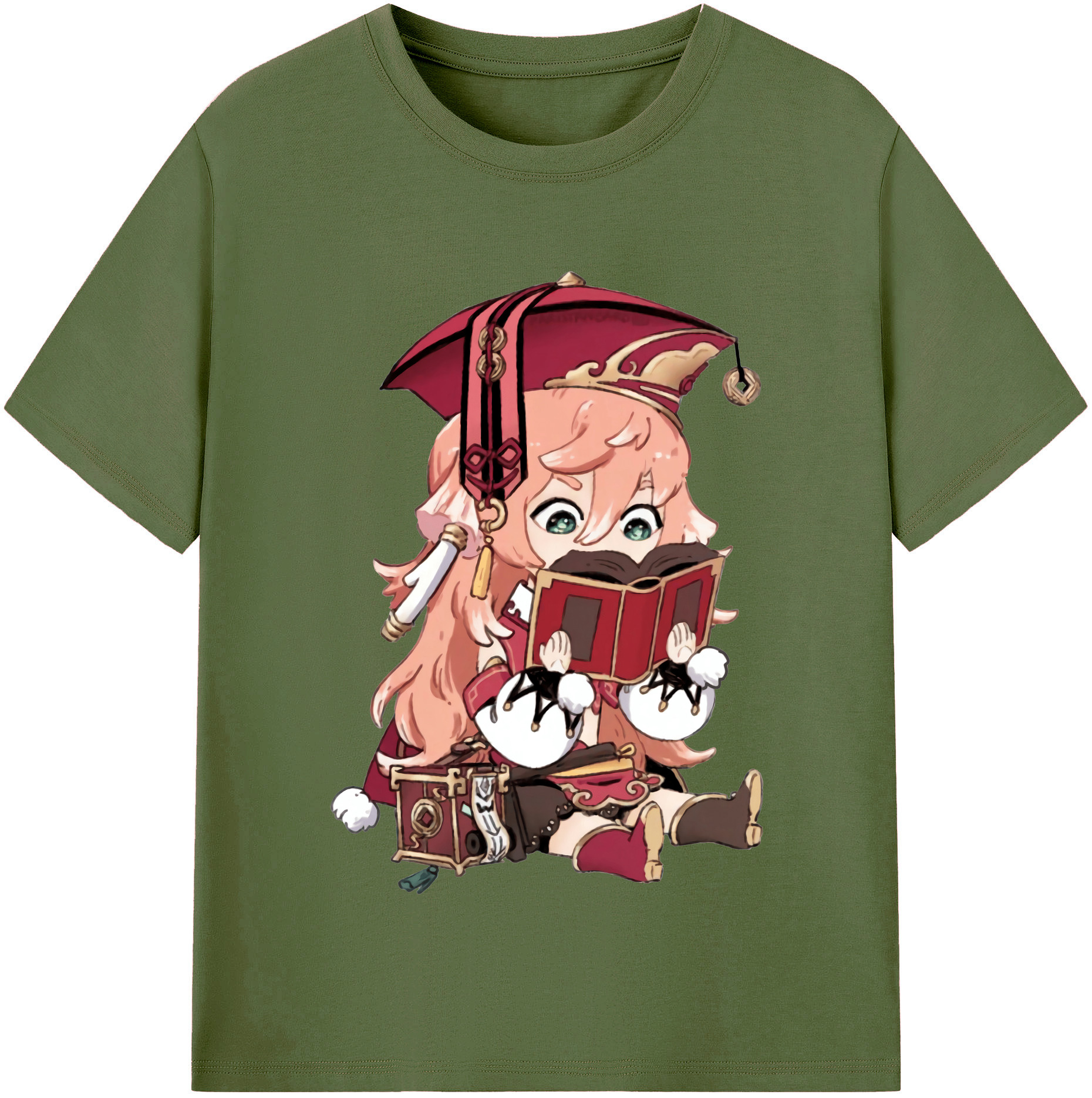 げんし神 ヤンフェイ genshin Yanfei 綿100％半袖Tシャツ（フロントプリント）
